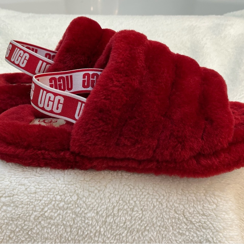 Ugg Fluff Yea Slides In Samba Red - image 8